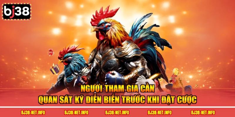 Người tham gia cần quan sát kỹ diễn biến trước khi đặt cược